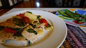 rigatoni with basil