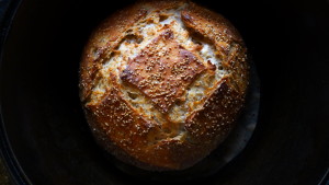 sourdough boule with sesame seeds1